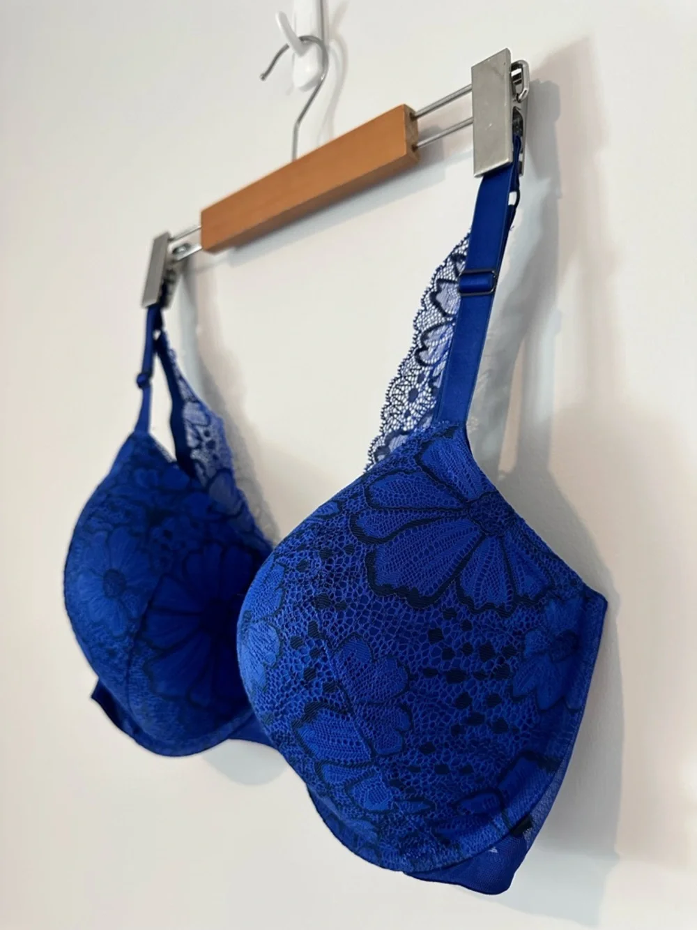 Victoria's Secret Lace- Cobalt Blue Bra Soze 38DDD - Picture 4 of 7